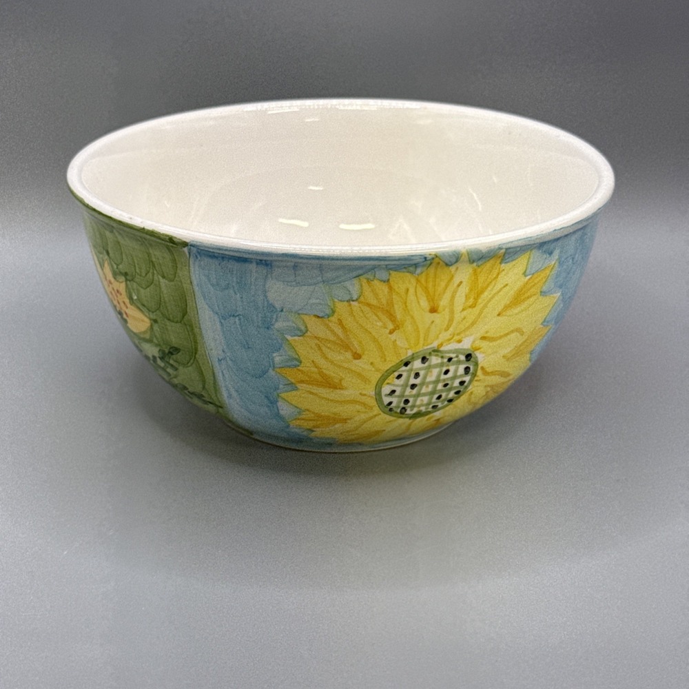 Tabletops Unlimited Desert Flower hand Painted Bowl 6.25"